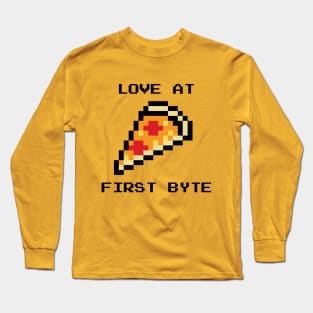 Love At First Byte Pizza Long Sleeve T-Shirt
